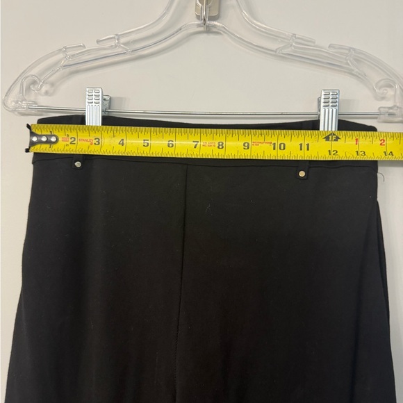 Lysee New York Women’s Small Black Fringe Hem Stretchy Crop Straighten Leg Pants - Picture 5 of 7